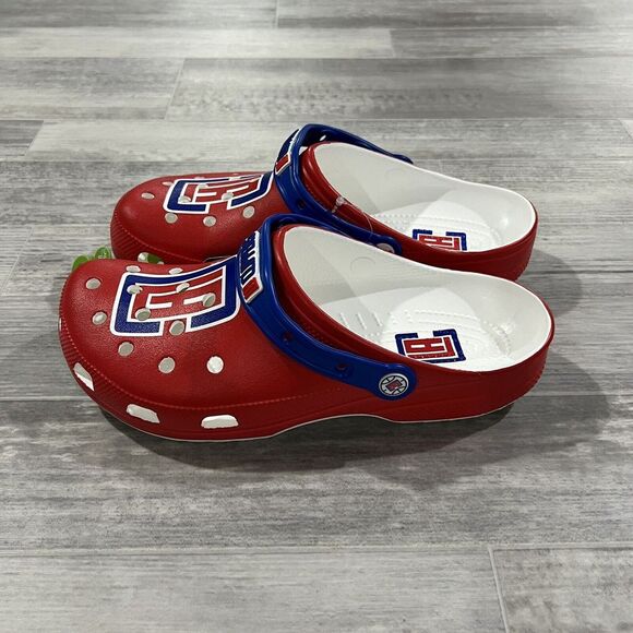 Crocs Men's Los Angeles Clippers NBA Classic Slip On Clogs Red Logo Size 11 - Picture 5 of 11